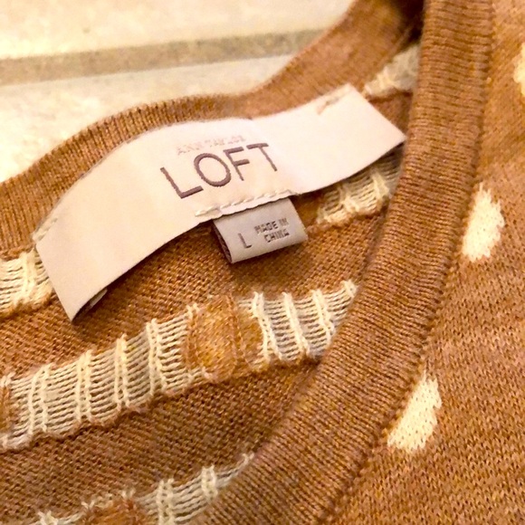 Ann Taylor Loft Polka Dot Blouse Size Large - Picture 6 of 7